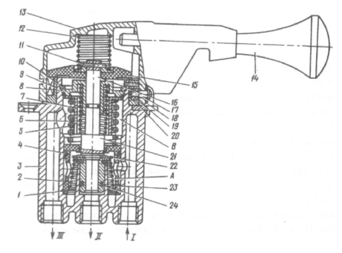 Тормозной кран КАМАЗ 4308
