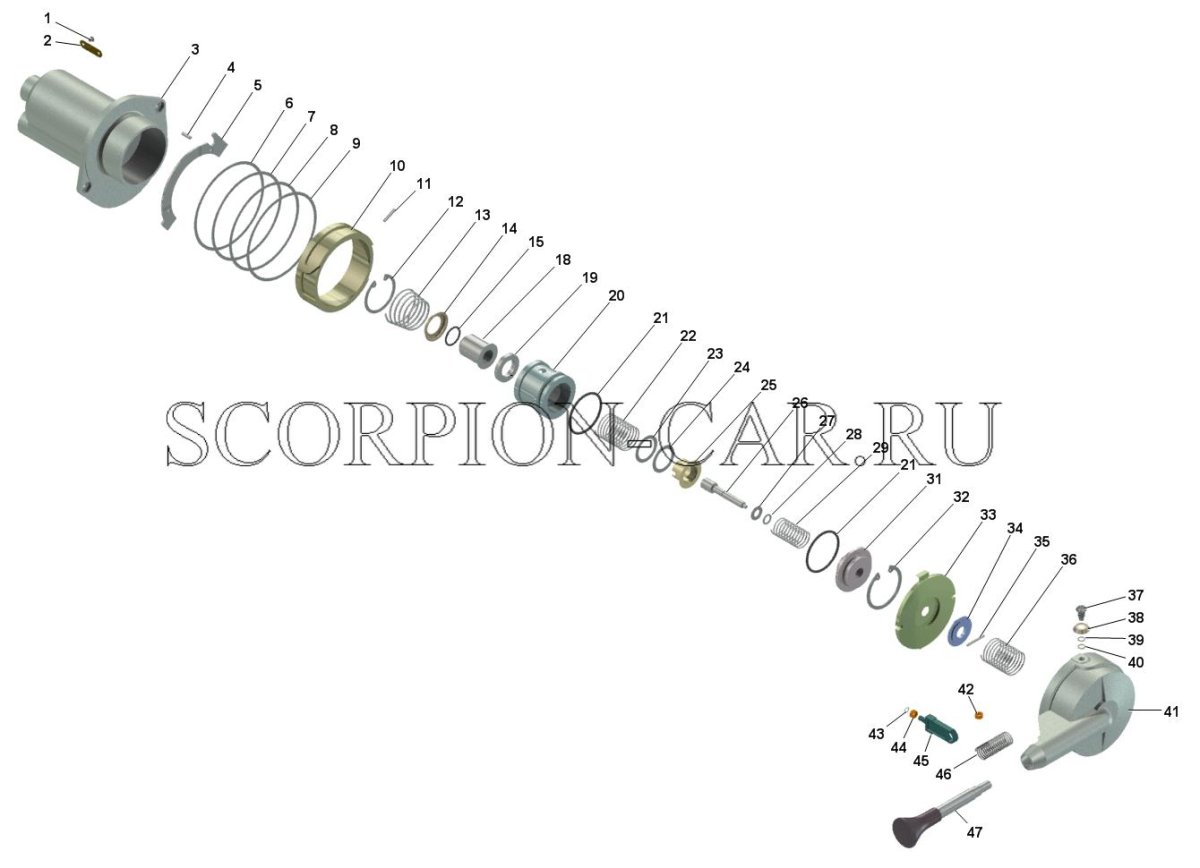 Клапан ручника КАМАЗ 65115