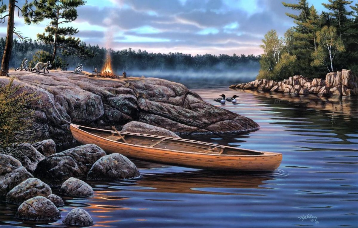 Речной пейзаж