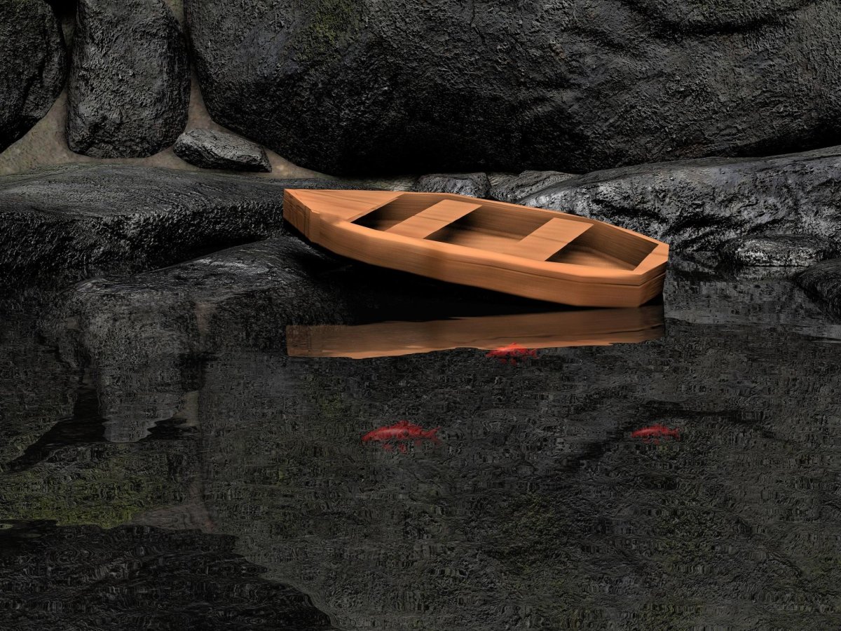 Лодка из камня