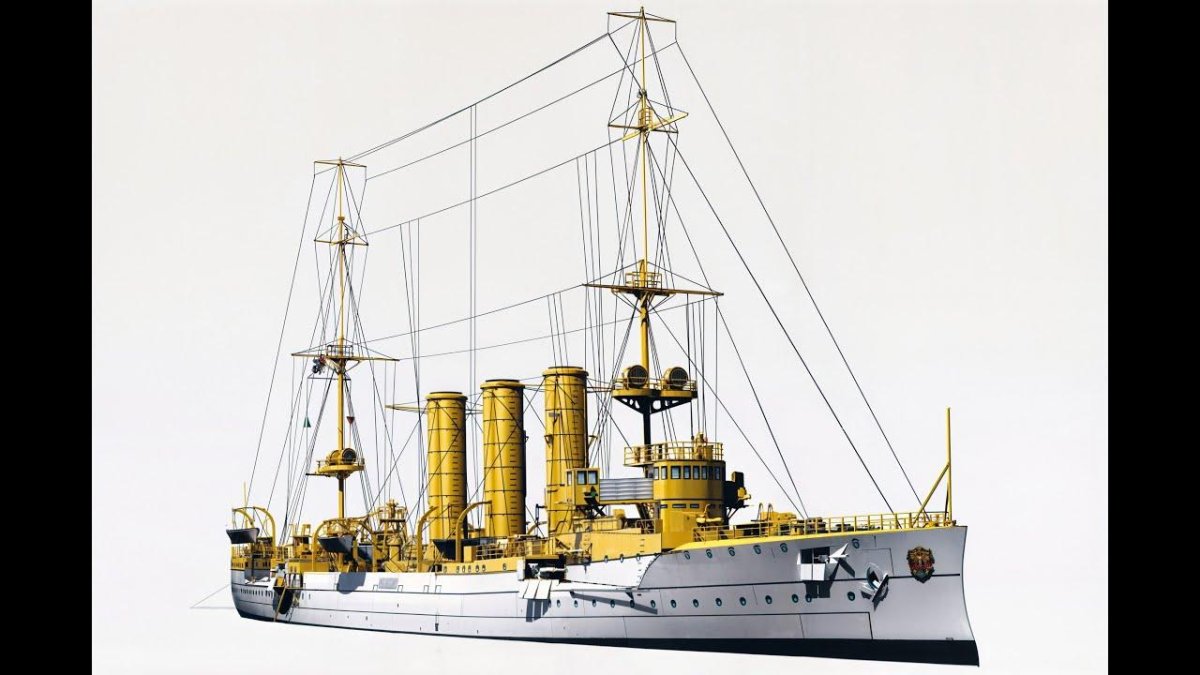 Крейсер Эмден 1914 модель