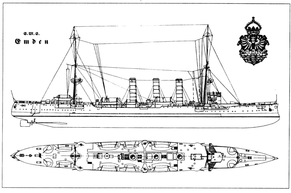 SMS Emden 1908 крейсера первой мировой войны