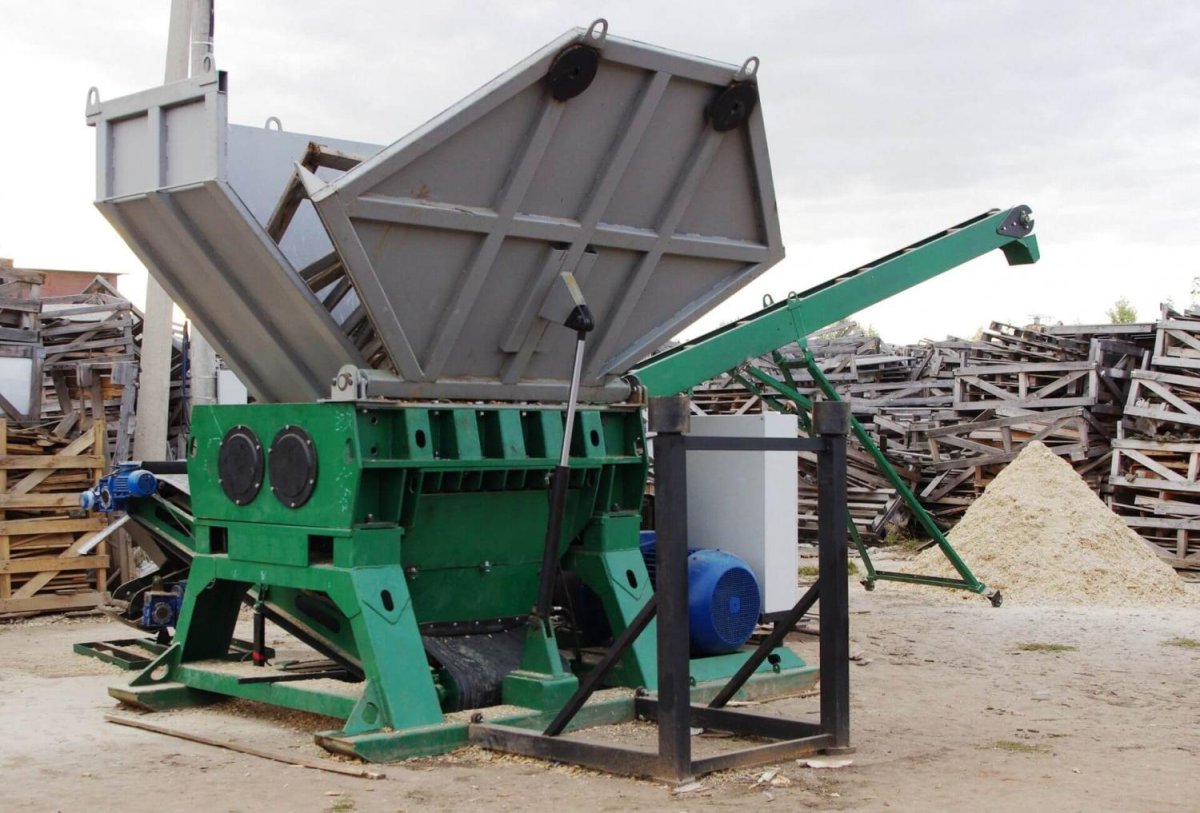 Шредер промышленный двухвальный