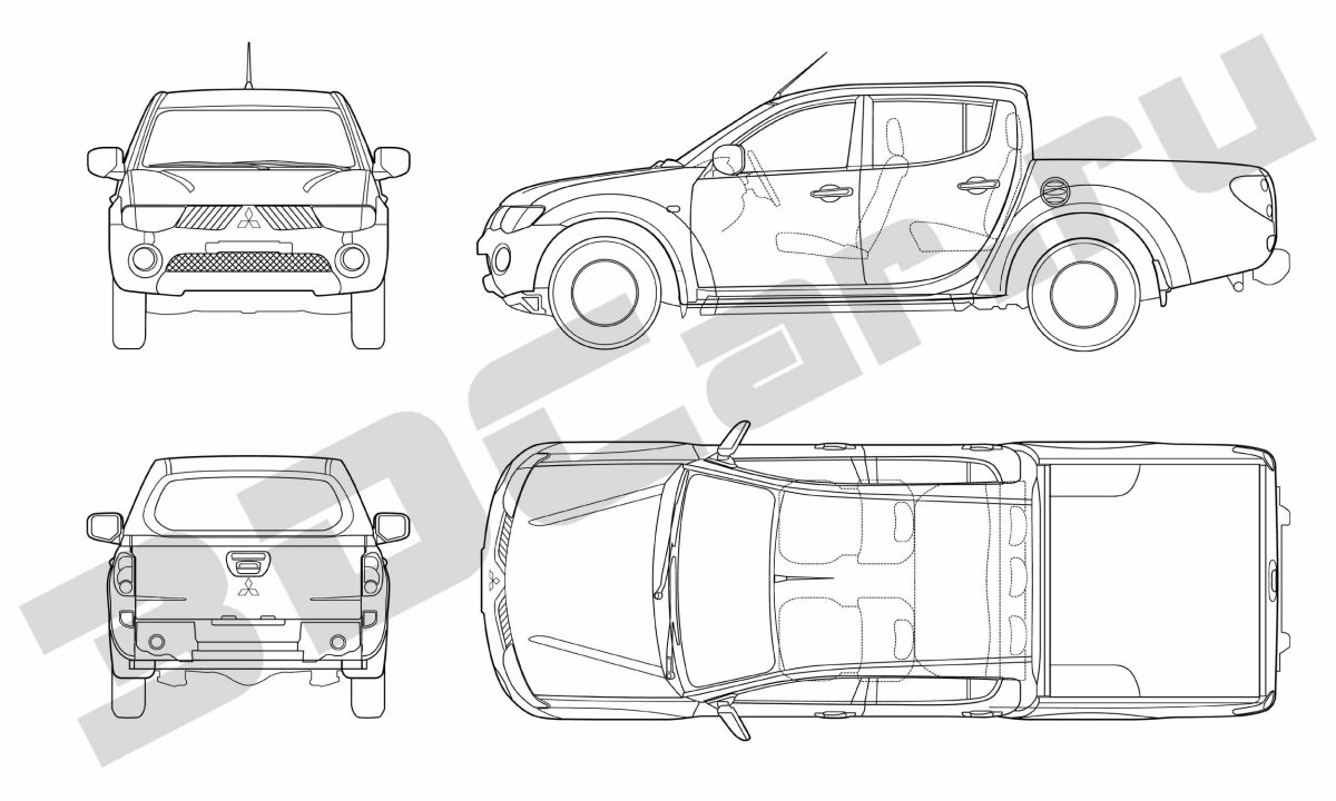Mitsubishi l200 габариты