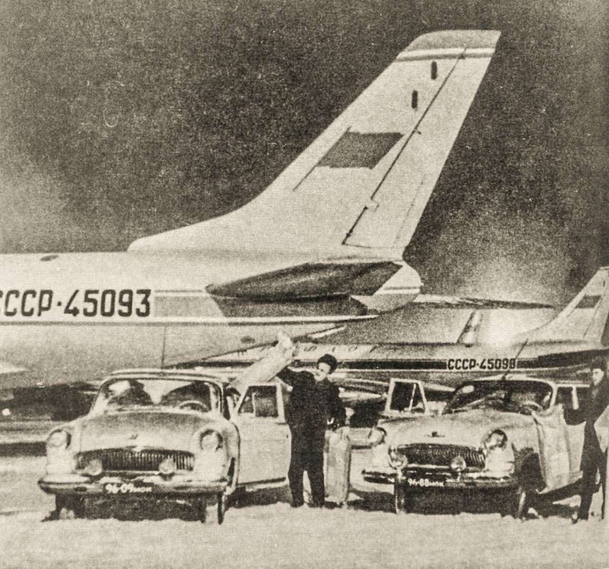 Посадка ту-124 на Неву