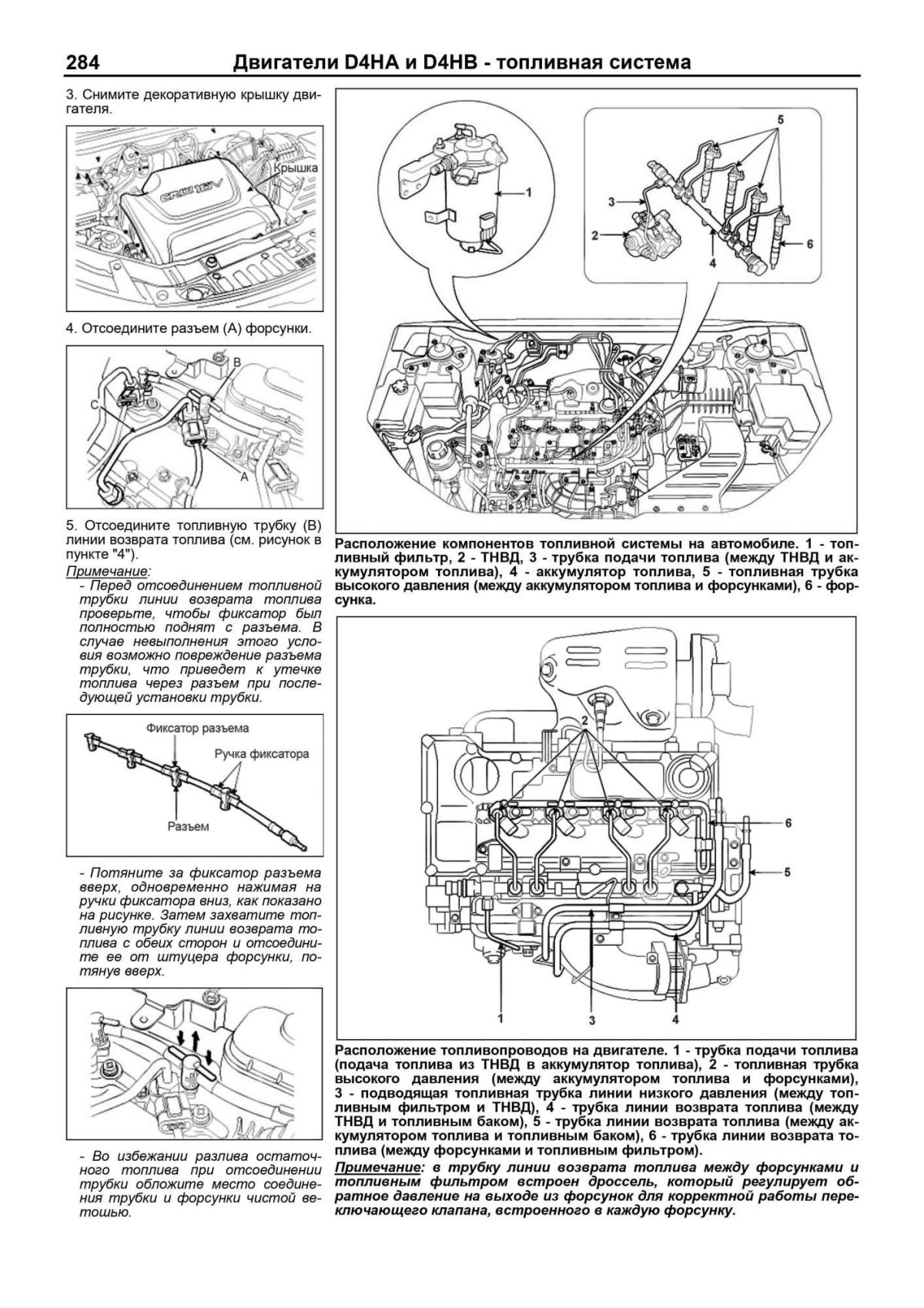 Схема двигателя Санта Фе 2.2 дизель