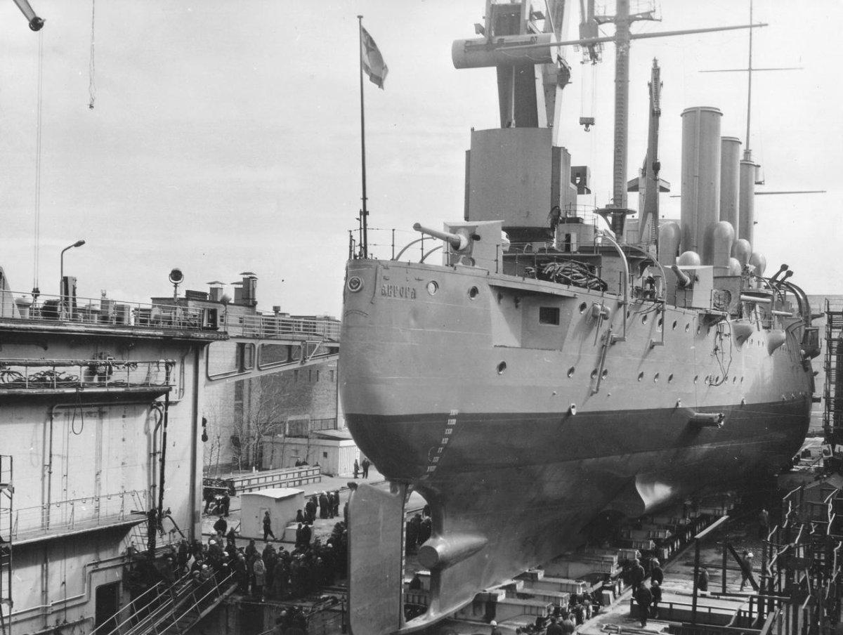Крейсер Аврора спуск на воду 1900