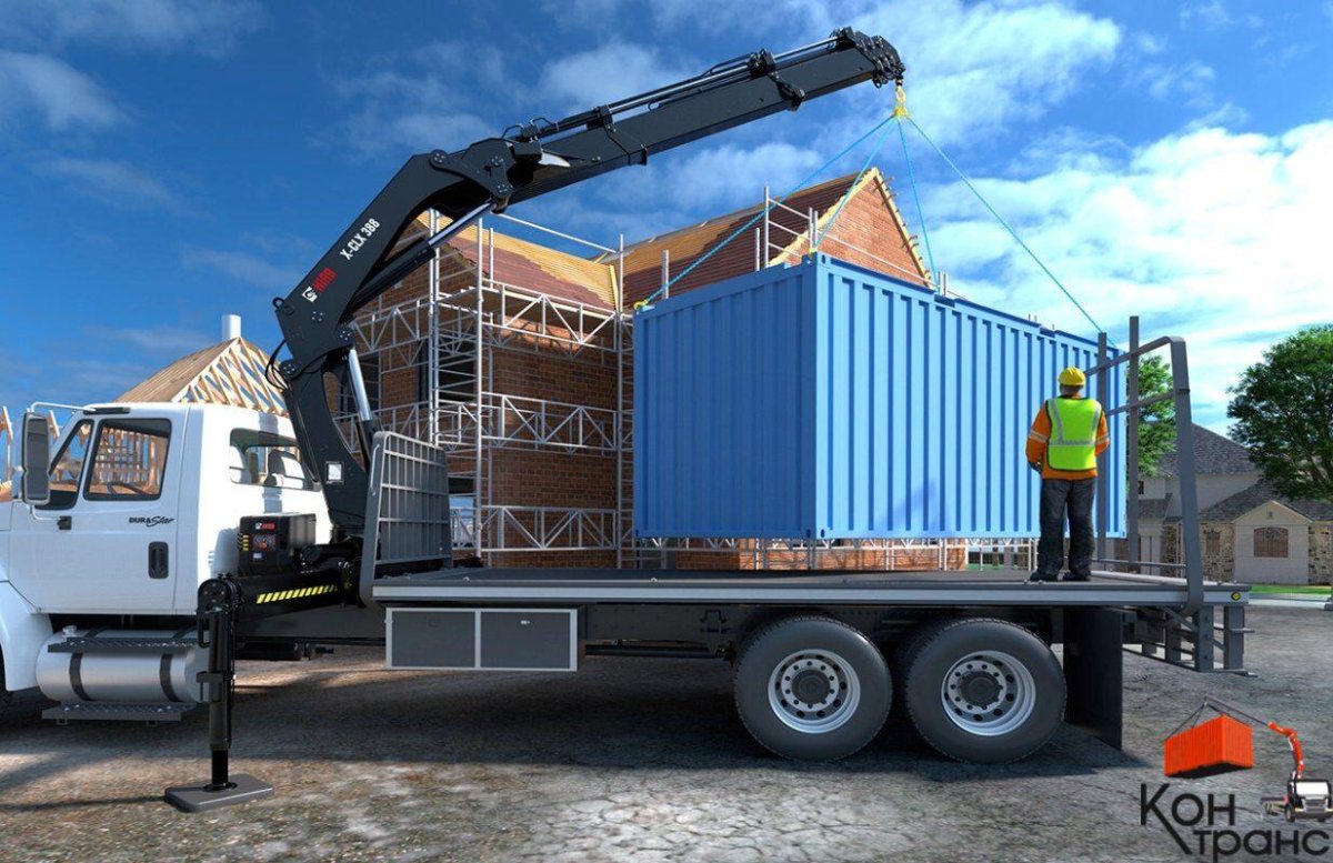 Контейнеровоз с манипулятором 20 футов