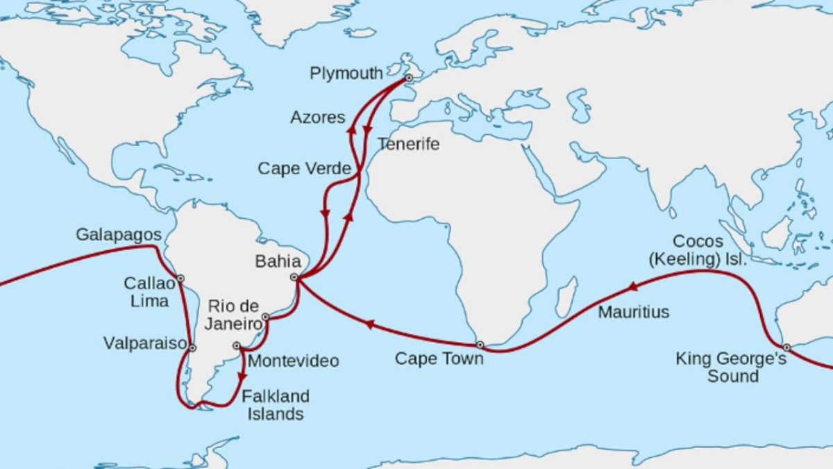 Кругосветное путешествие Дарвина на корабле Бигль