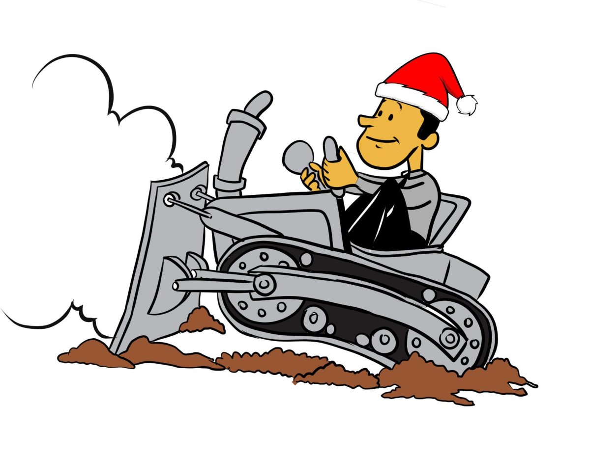 Смешной бульдозер