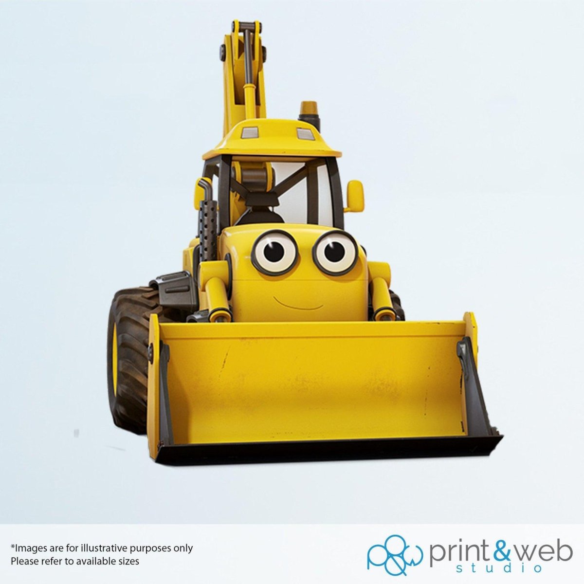 Бульдозер мультяшный