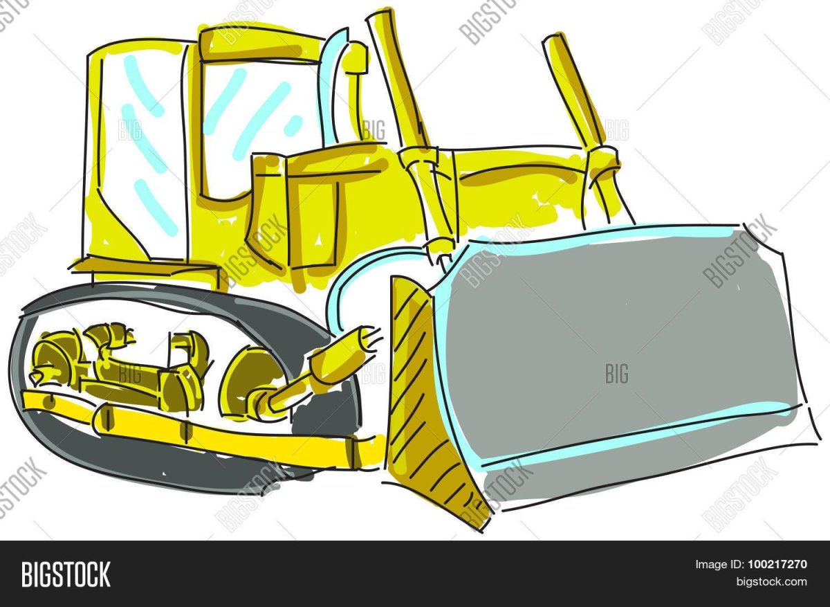 Асфальтоукладчик векторное изображение