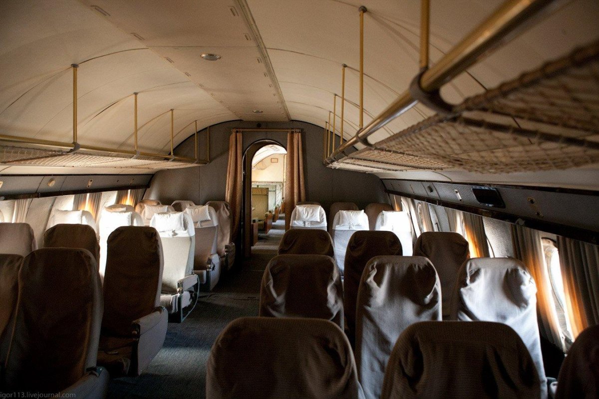 Ту-114 пассажирский самолёт салон
