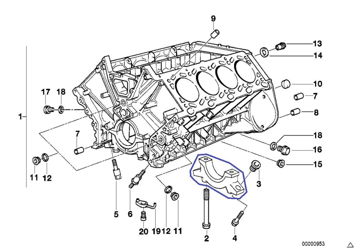 Блок двигателя БМВ м62