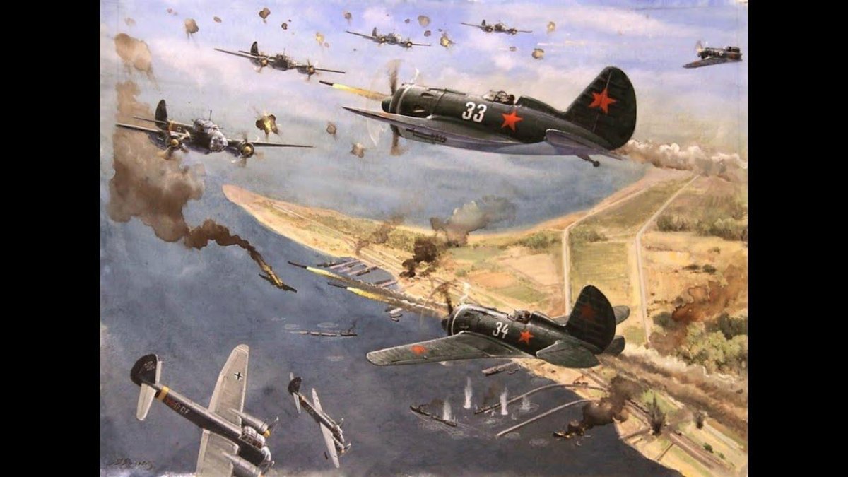 Воздушный бой советские самолеты ВОВ 1941-1945