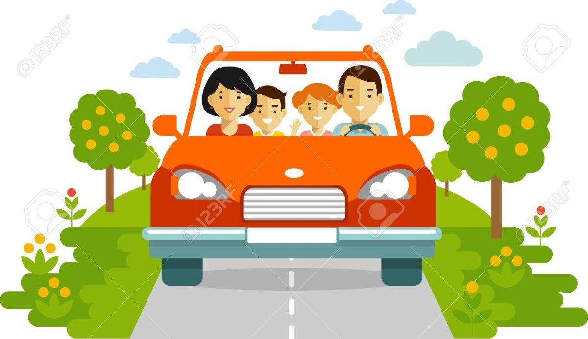 Иллюстрация семейный автомобиль