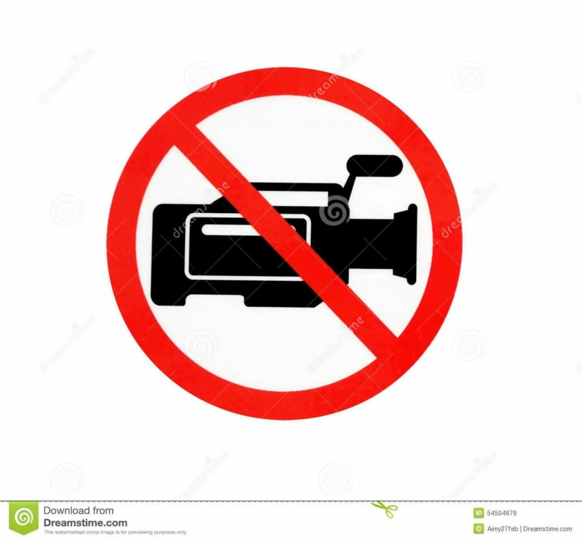 Значок видеосъемка запрещена