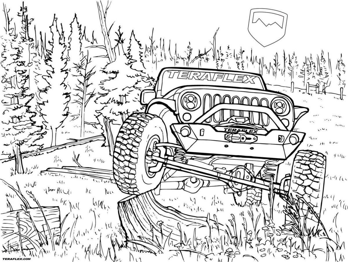 Раскраска. Внедорожники