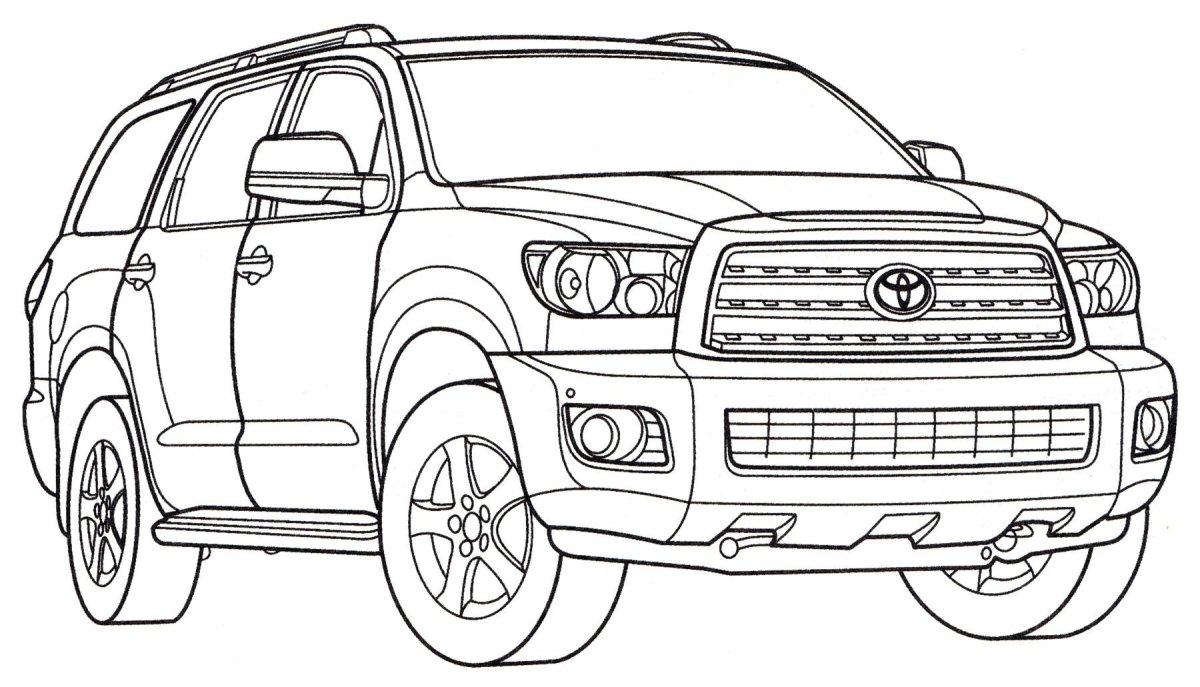Раскраска Toyota Land Cruiser 200