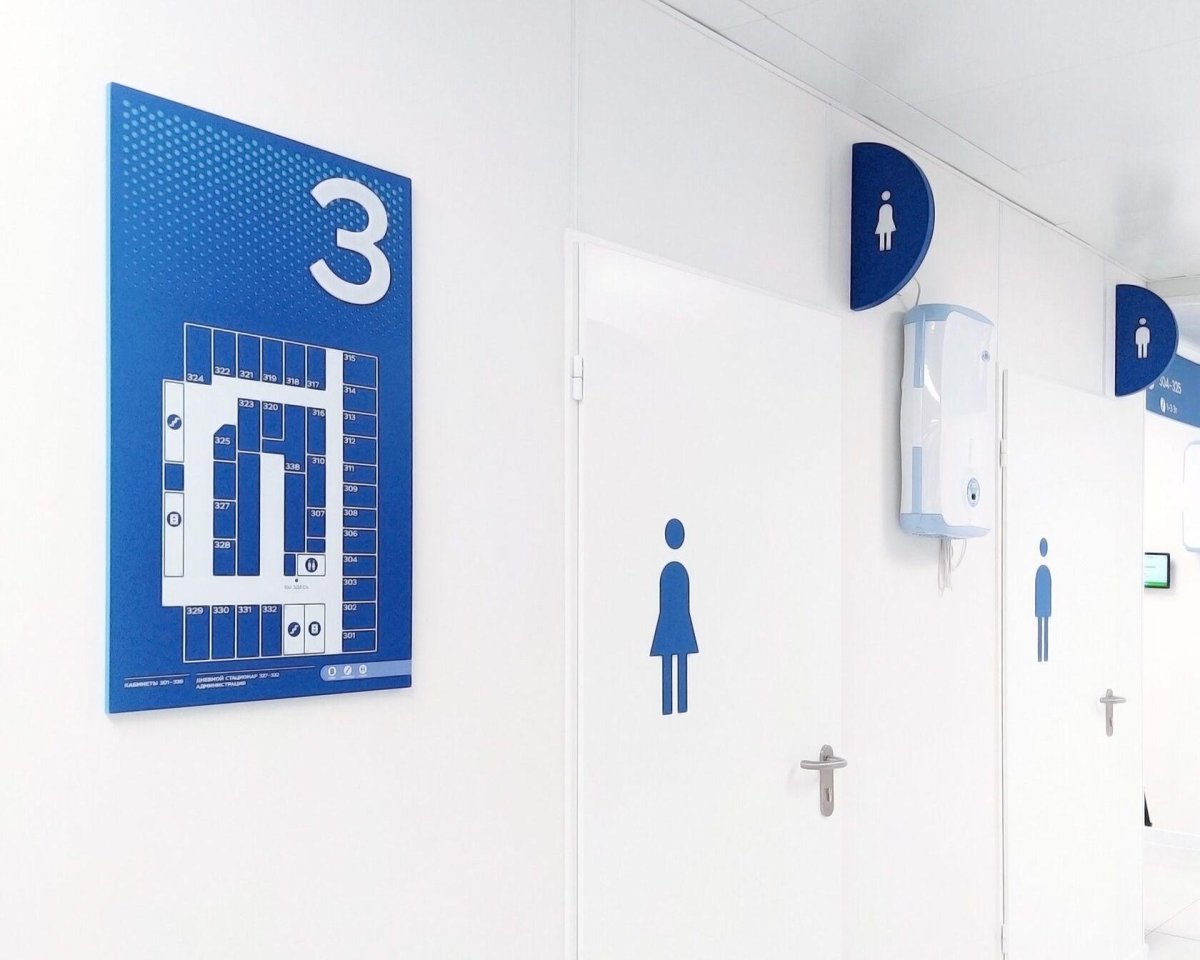 Напольная навигация в медицинских учреждениях