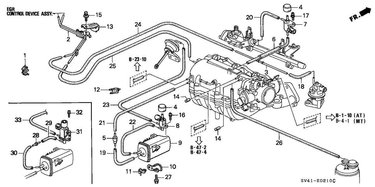 Honda Odyssey 2000 схема вакуумных трубок?