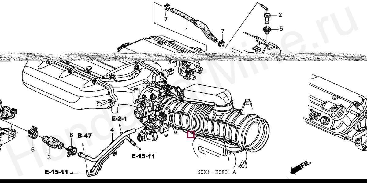 Клапан картерных газов Акура МДХ