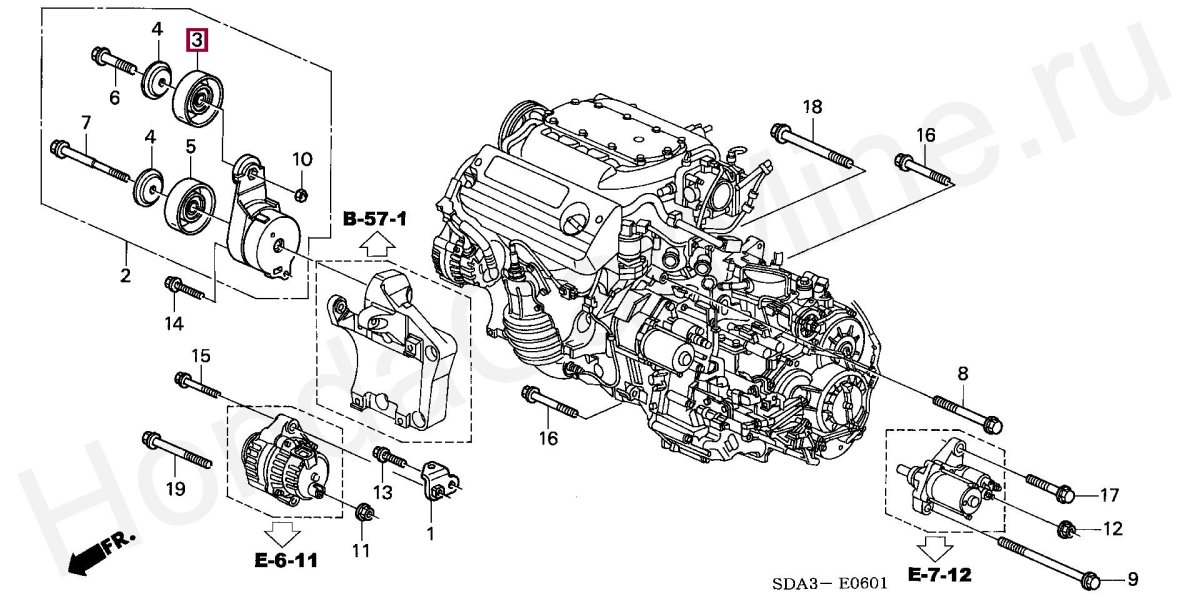 Головка двигатель Хонда пилот 2008 схема