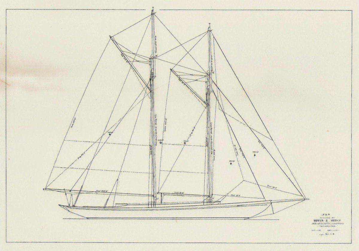 Bluenose крейсерская яхта чертёж