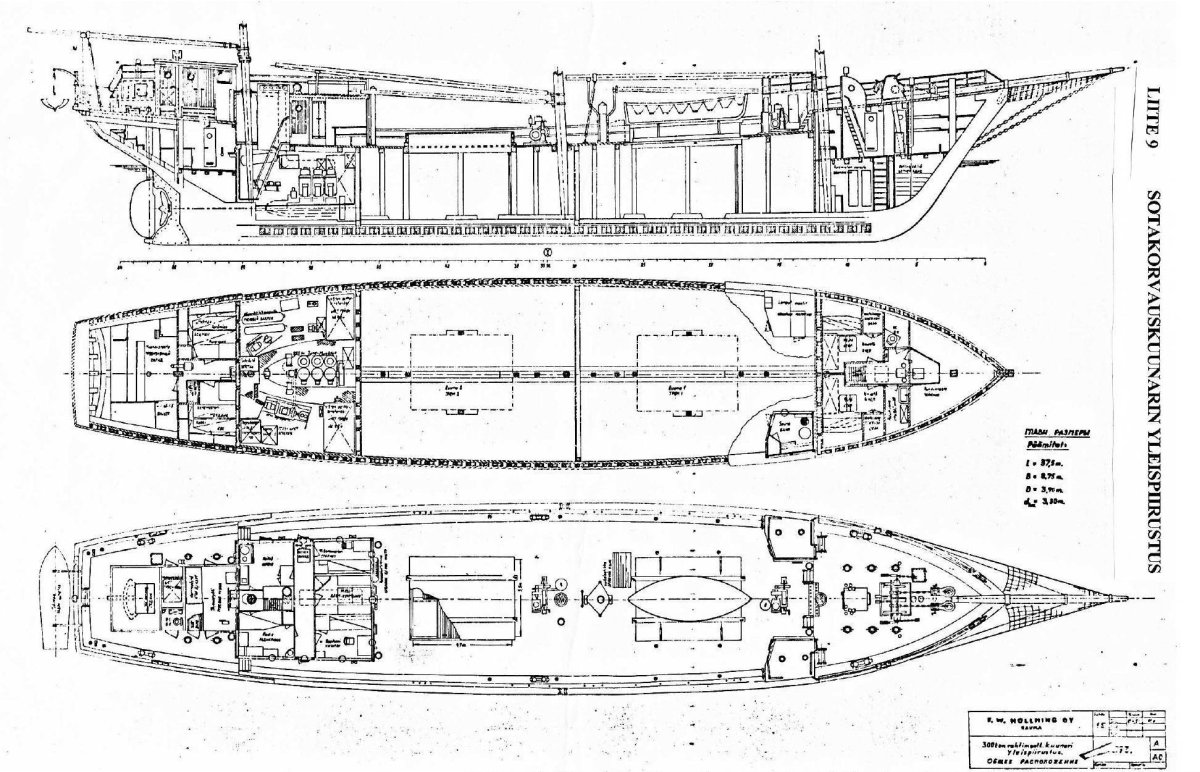 Баркентина Вега 2 чертежи