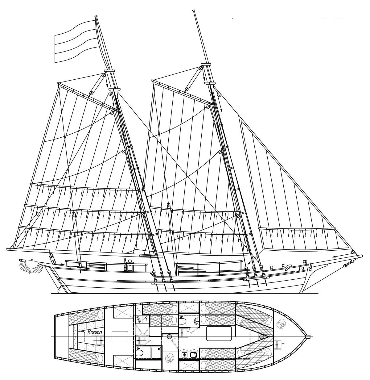 Шхуна халкон 1840
