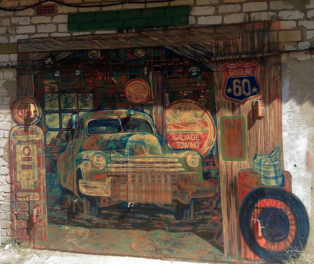 Аэрография на гараже