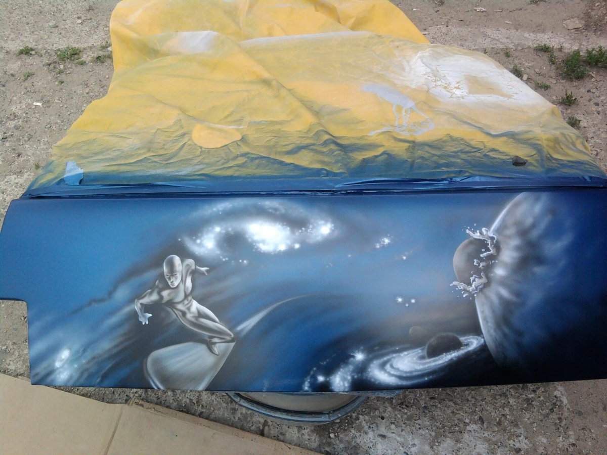 Аэрография на багажнике