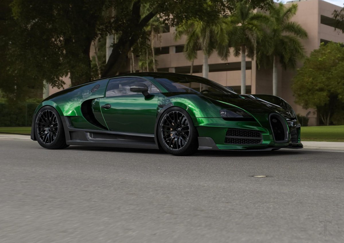 Бугатти ЧИРОН зеленая
