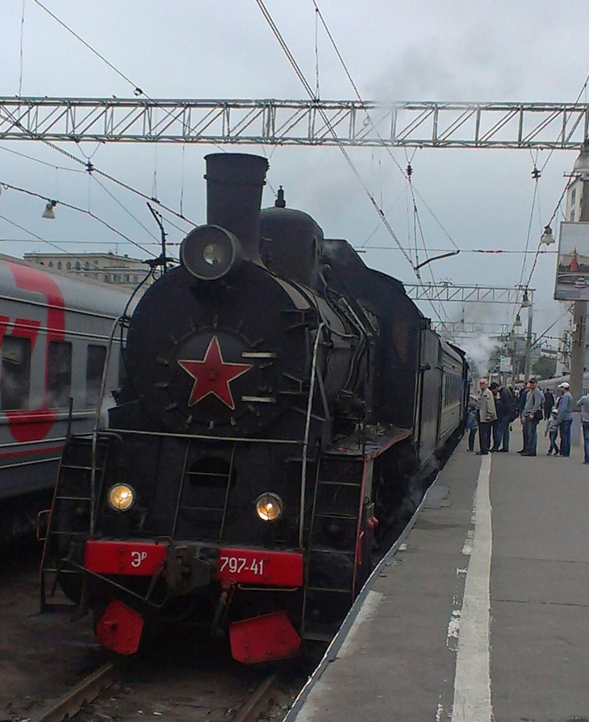 Паровоз на Павелецком вокзале