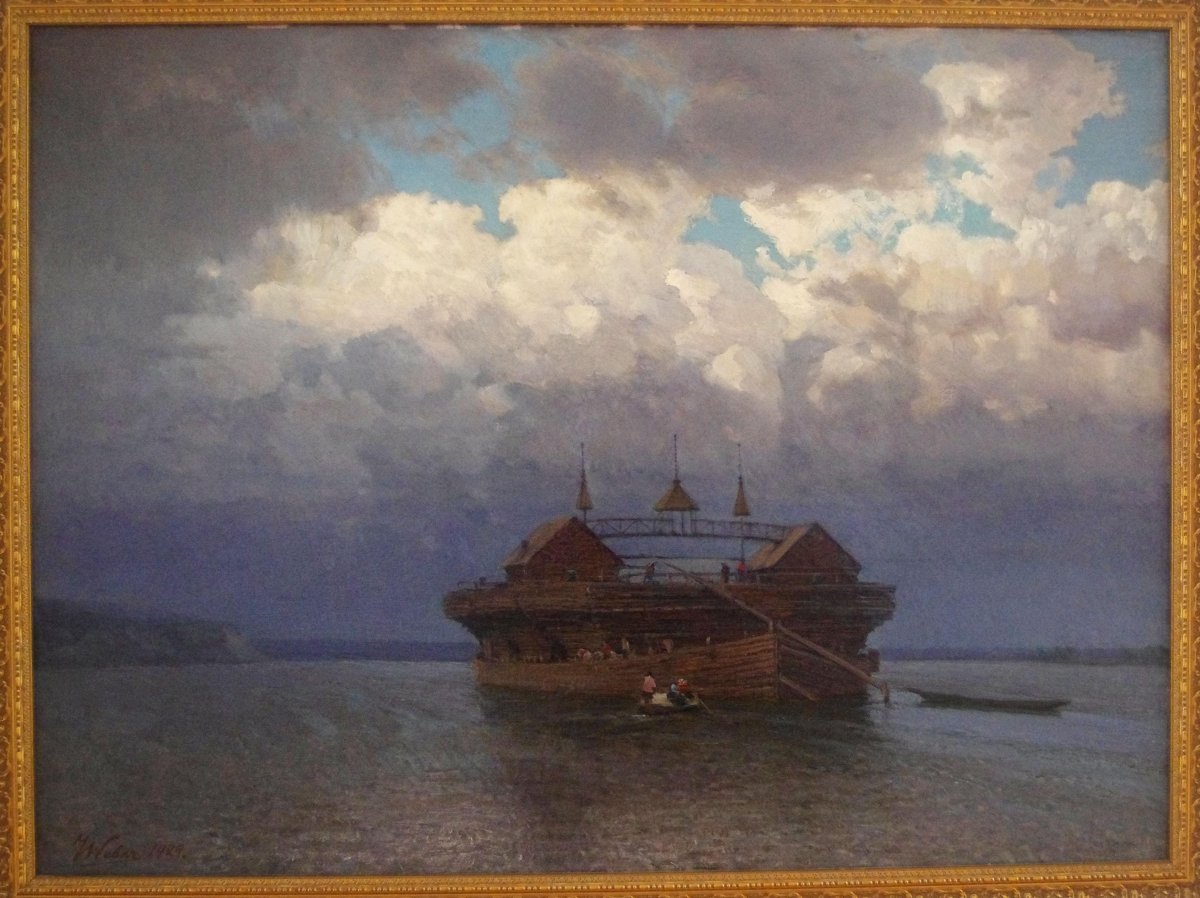 Беляна на Волге картина Вебер