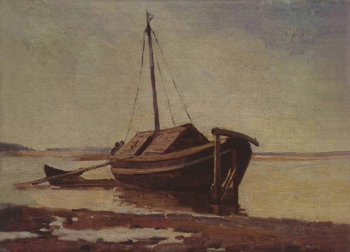 Барка на Волге Нестеров