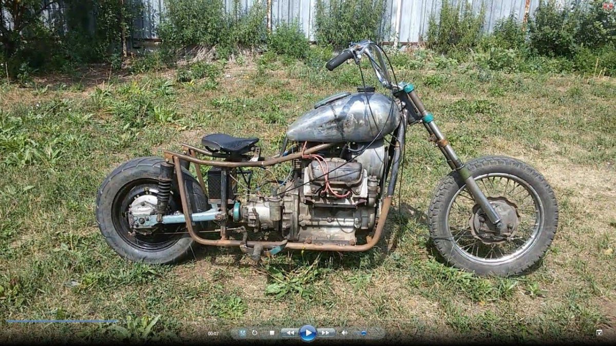 Мотоцикл с мотором от Запорожца