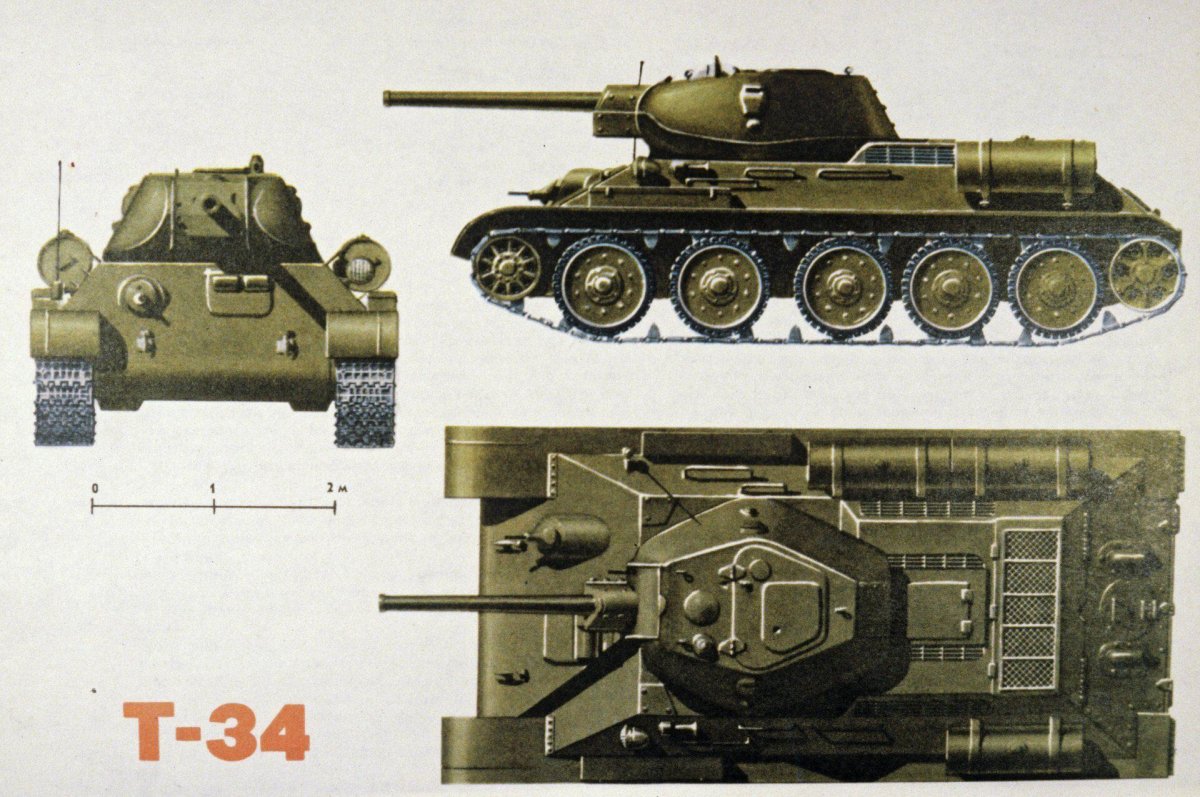 Танк т-34-76 1941 сбоку