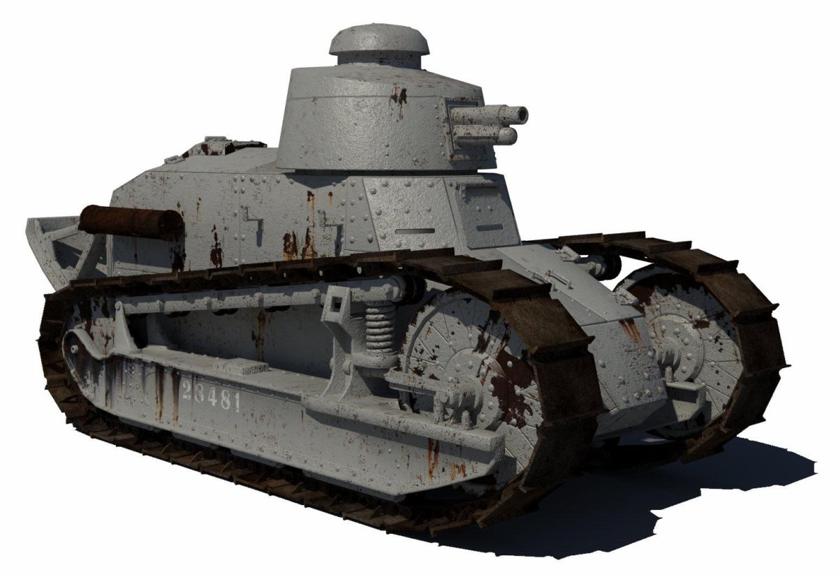 Рено ФТ 17 сбоку