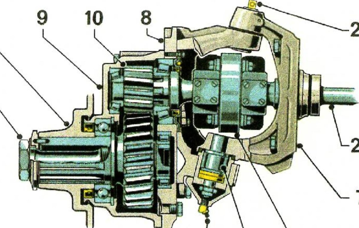 ЛУАЗ-969 передний бортовой редуктор