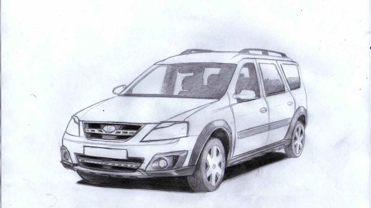 Лада Ларгус кросс карандашом