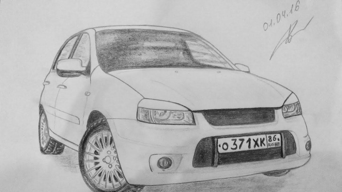 Чертеж Лада Калина спорт