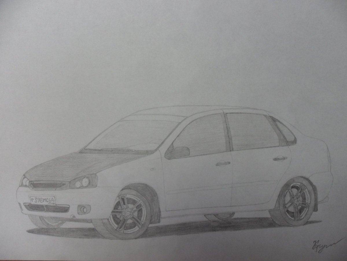 Раскраска Лада Калина 2 хэтчбек
