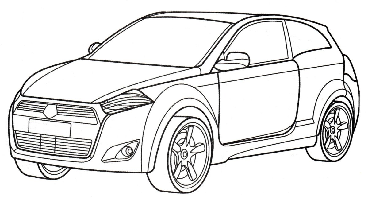 Раскраски машинки Лада Веста