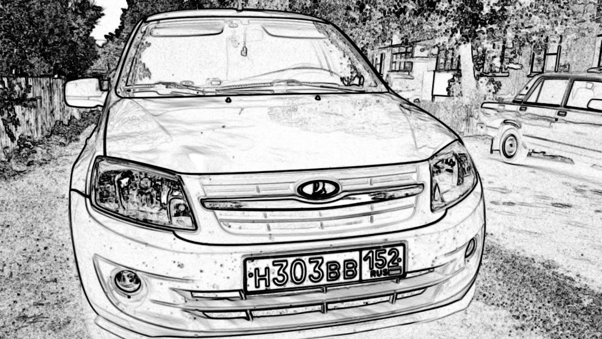 Лада Гранта рисунок