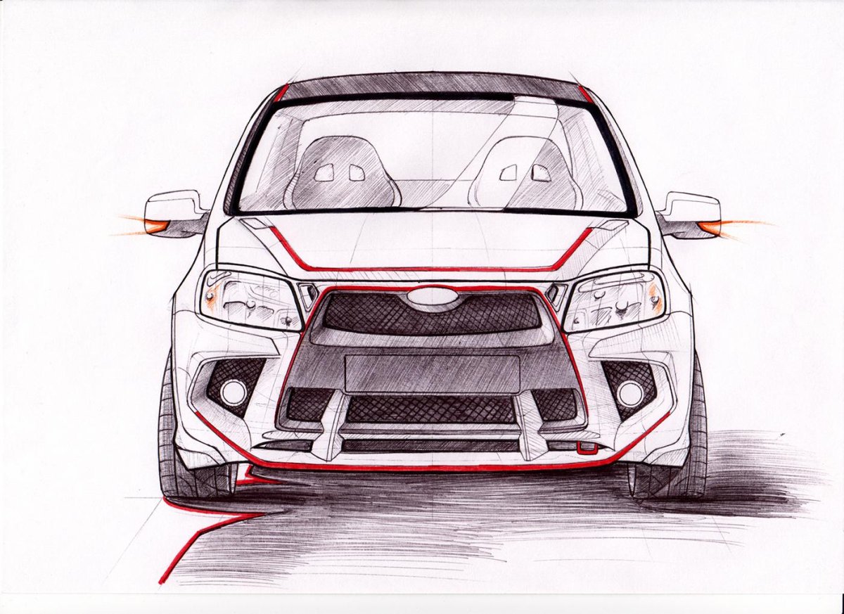 Гранта рисунок спереди