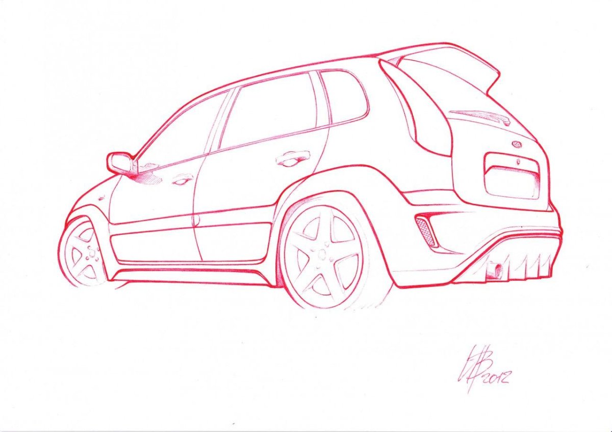 Lada Kalina Sport чертеж