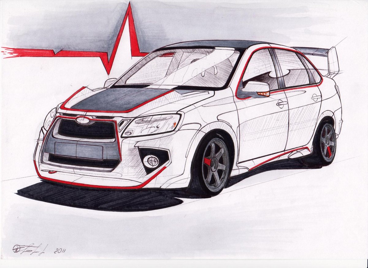 Гранта рисунок спереди