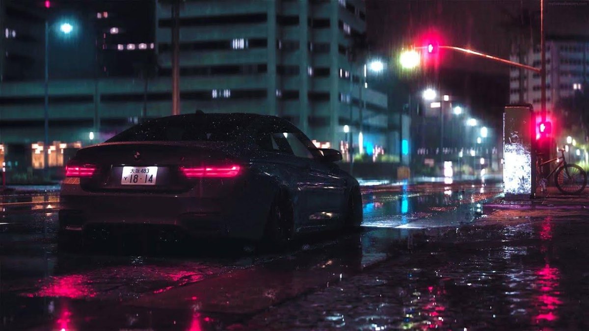 BMW m4 Night Rain