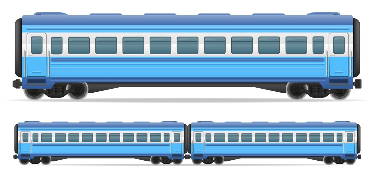 Пассажирский поезд сбоку вектор